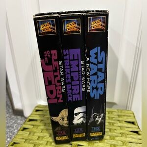 1995 Star Wars Trilogy 3-VHS Cassette Tape Boxed Set Digitally Mastered
